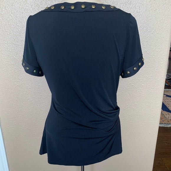 Michael Kors Navy Top Short Sleeved Size Small - Picture 2 of 5